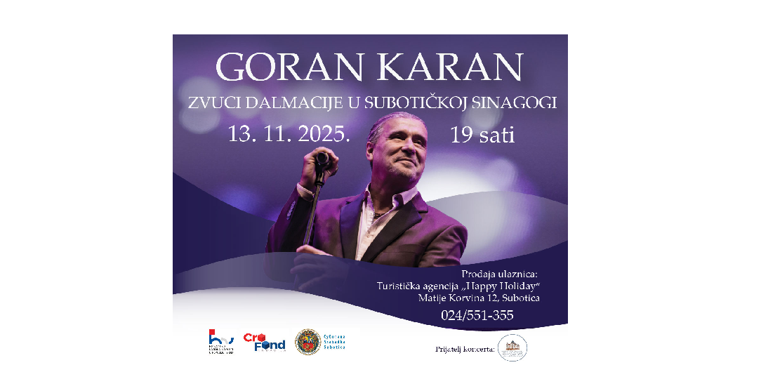 U ponedjeljak počinje prodaja ulaznica za koncert Gorana Karana