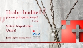 Uskrsna čestitka predsjednice Hrvatskog nacionalnog vijeća u Republici Srbiji Jasne Vojnić