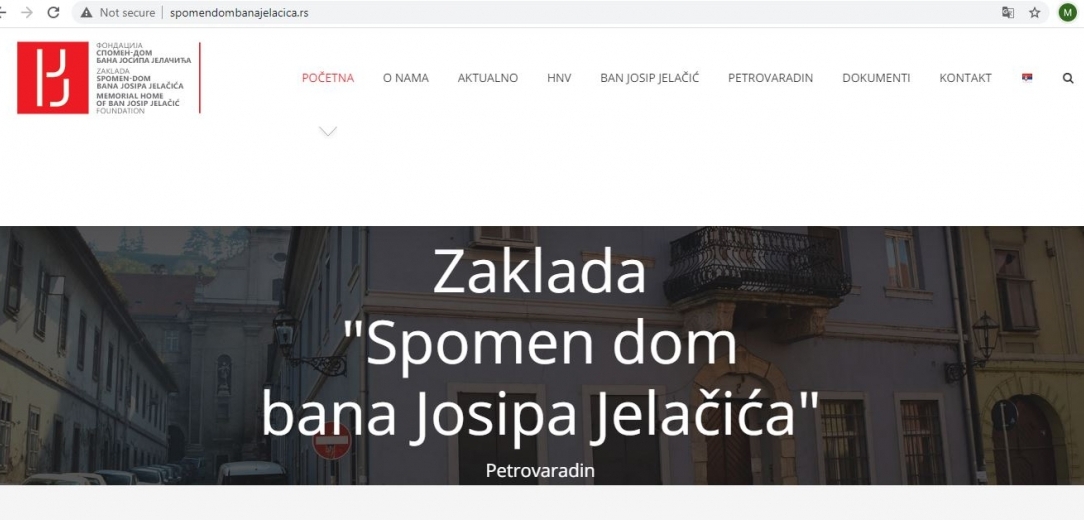 Nova internetska stranica Zaklade „Spomen-dom bana Josipa Jelačića“